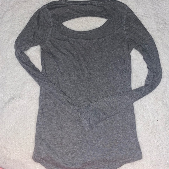 Pink Open Back Long Sleeve Tee - Picture 3 of 3